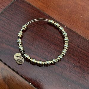 Alex and Ani Shiny Gold Beaded Bangle